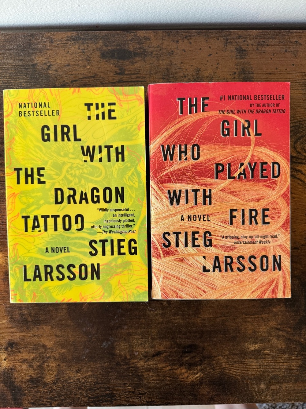 Stieg Larsson Millennium Series Book Lot Dragon Tattoo Played With Fire (2 books